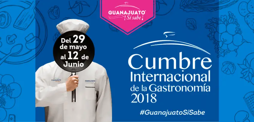 Poster de la cumbre internacional de gastronomía Guanajuato 2018