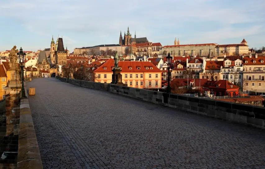 Centro histórico de Praga sin gente