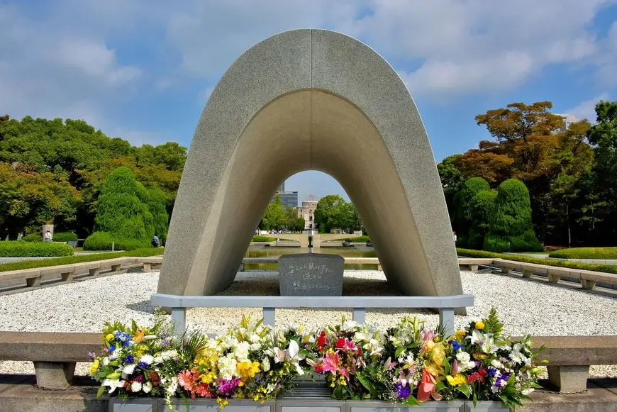 Parque memorial de la paz en Hiroshima Japón